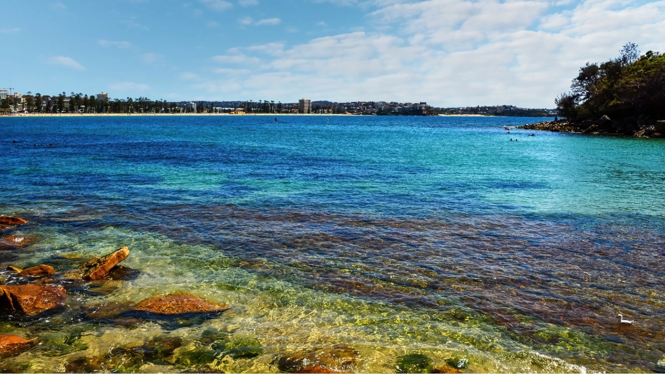 View of the colourful, shallow waters of Shelly Beach. Image credit: 365-focus-photography/shutterstock.com