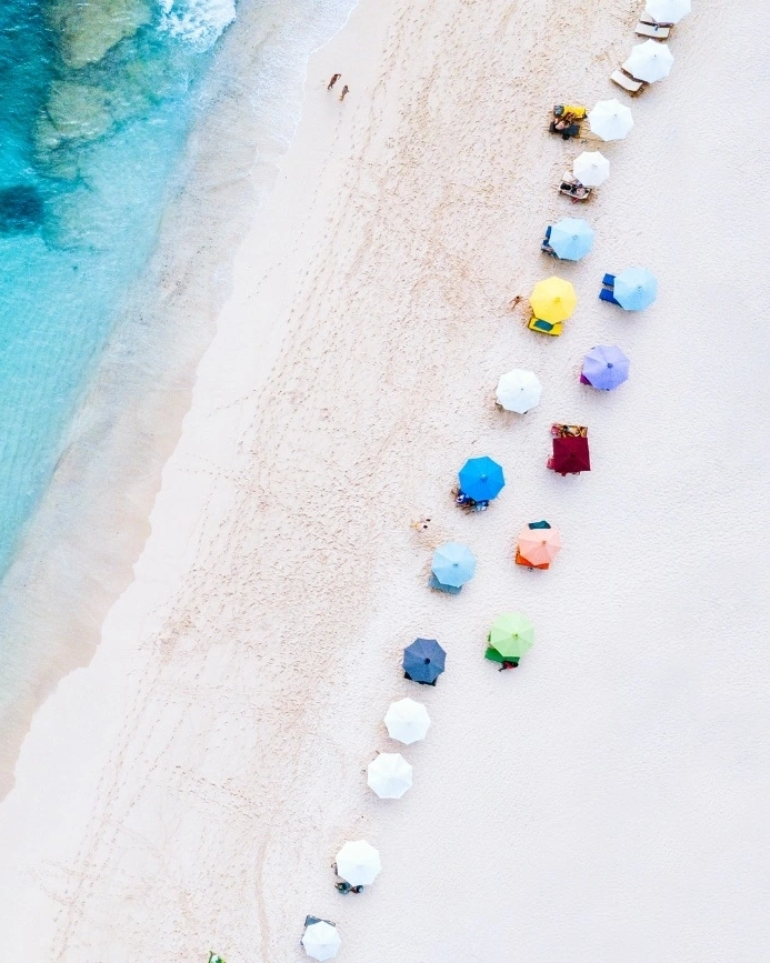 Indonesia beach from above.