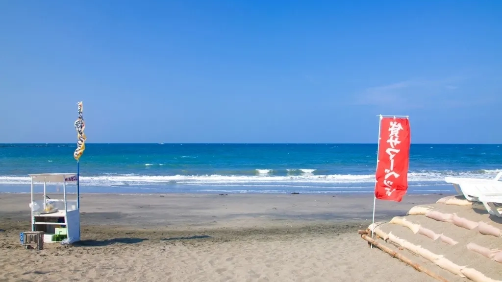 Food stall in a shore of Isshiki Beach, Japan