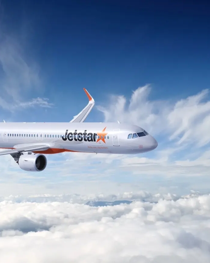 Jetstar's new Airbus A321neo LR aircraft.