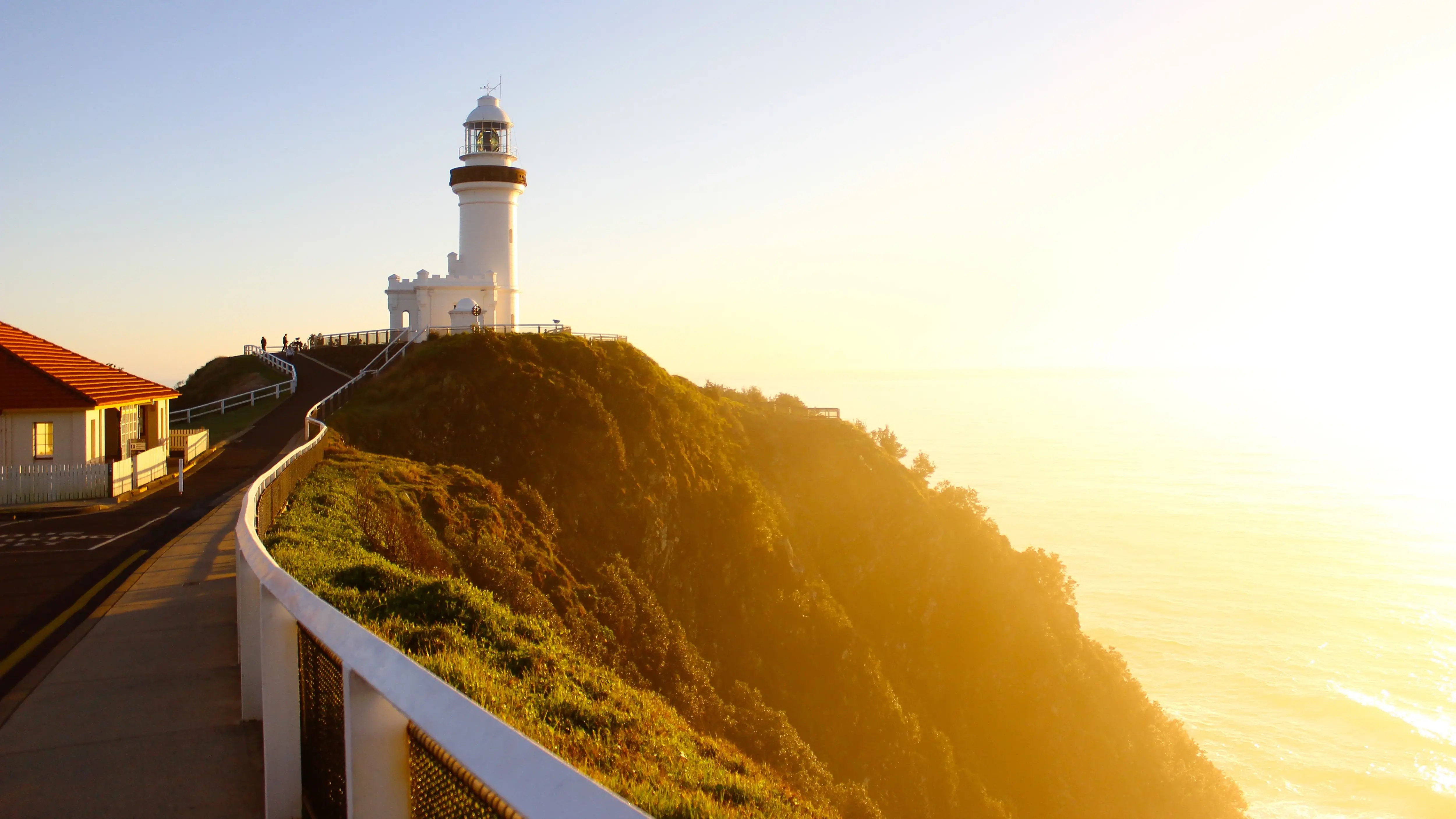 A walking track up to Cape Byron Lighthouse at sunrise. Image credit: stock.adobe.com