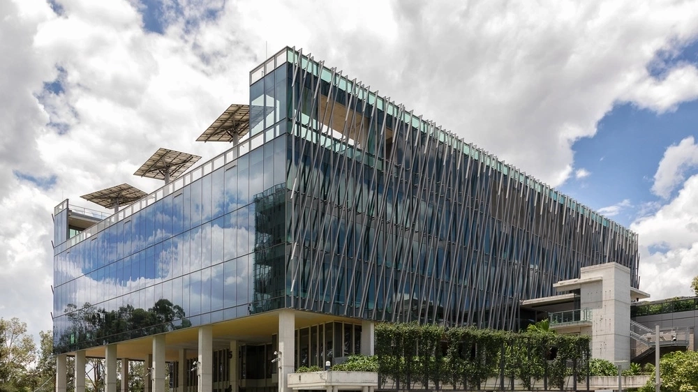 The striking building that is the Cube at Queensland University of Technology, one of Brisbane’s many free, family-friendly experiences. 