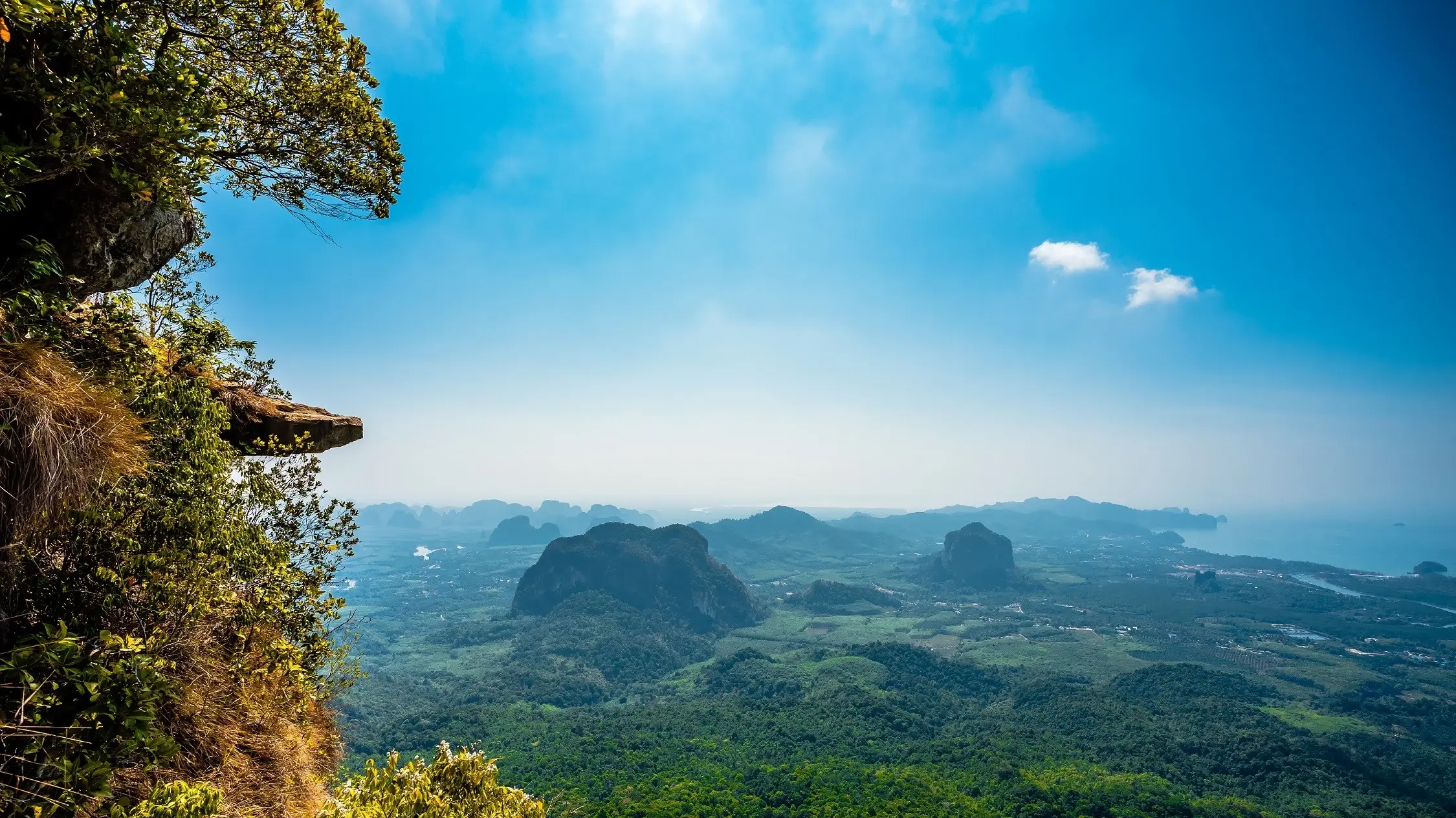 The stunning view from the peak of the Krabi's Dragon Crest trail, with the Andaman Sea in the background. Image credit: stock.adobe.com